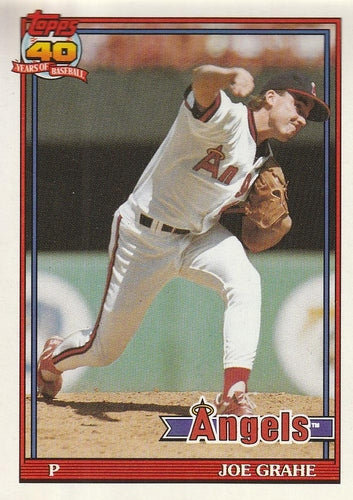 #426 Joe Grahe - California Angels - 1991 O-Pee-Chee Baseball