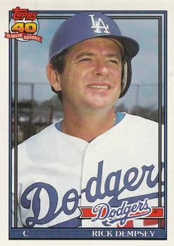 #427 Rick Dempsey - Los Angeles Dodgers - 1991 O-Pee-Chee Baseball