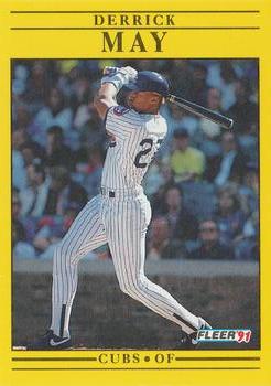 #427 Derrick May - Chicago Cubs - 1991 Fleer Baseball