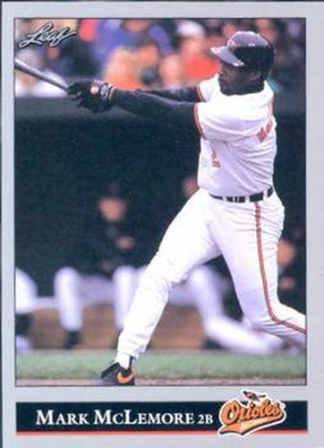#427 Mark McLemore - Baltimore Orioles - 1992 Leaf Baseball