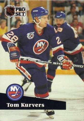 #428 Tom Kurvers - 1991-92 Pro Set Hockey