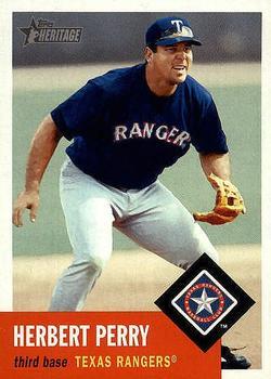 #428 Herbert Perry - Texas Rangers - 2002 Topps Heritage Baseball