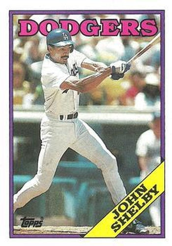 #428 John Shelby - Los Angeles Dodgers - 1988 Topps Baseball