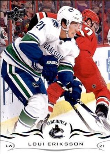 #429 Loui Eriksson - Vancouver Canucks - 2018-19 Upper Deck Hockey