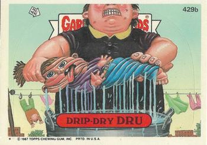 #429b Drip-Dry Dru - 1987 Topps Garbage Pail Kids Series 11
