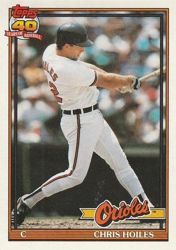 #42 Chris Hoiles - Baltimore Orioles - 1991 O-Pee-Chee Baseball