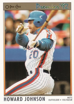 #42 Howard Johnson - New York Mets - 1992 O-Pee-Chee Premier Baseball