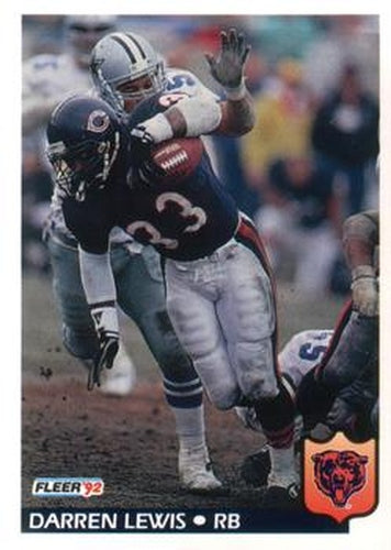 #42 Darren Lewis - Chicago Bears - 1992 Fleer Football