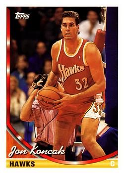 #42 Jon Koncak - Atlanta Hawks - 1993-94 Topps Basketball