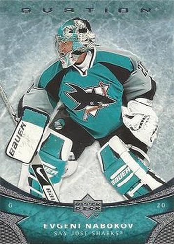 #42 Evgeni Nabokov - San Jose Sharks - 2006-07 Upper Deck Ovation Hockey