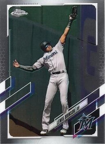 #42 Lewis Brinson - Miami Marlins - 2021 Topps Chrome Baseball
