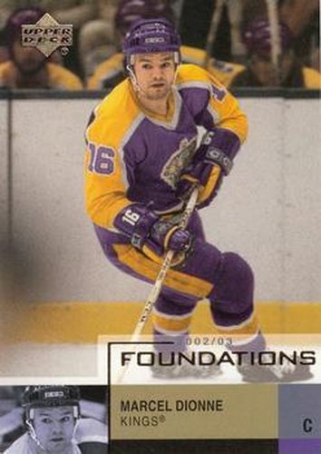 #42 Marcel Dionne - Los Angeles Kings - 2002-03 Upper Deck Foundations Hockey