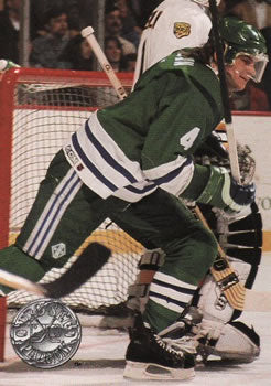 #42 Rob Brown - Hartford Whalers - 1991-92 Pro Set Platinum Hockey