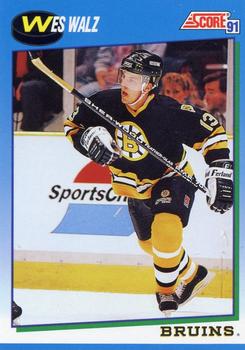 #430 Wes Walz - Boston Bruins - 1991-92 Score Canadian Hockey