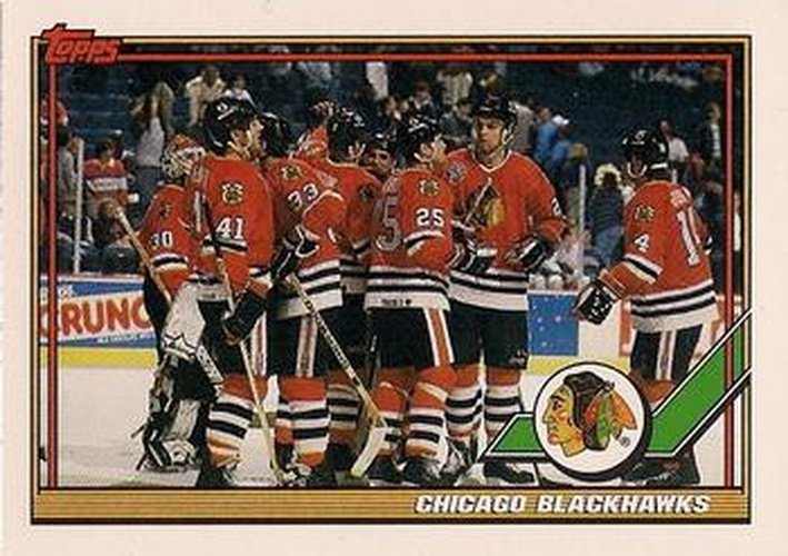 #430 Chicago Blackhawks - Chicago Blackhawks - 1991-92 Topps Hockey