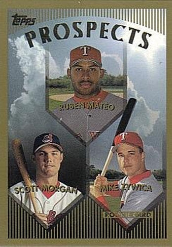 #430 Ruben Mateo / Scott Morgan / Mike Zywica - Texas Rangers / Cleveland Indians - 1999 Topps Baseball