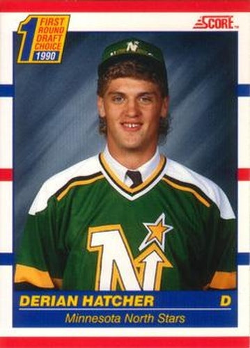 #430 Derian Hatcher - Minnesota North Stars - 1990-91 Score Canadian Hockey
