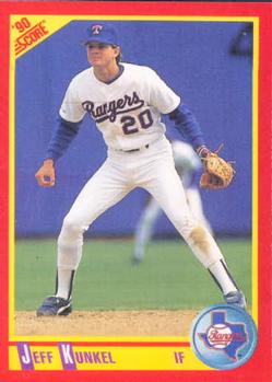 #431 Jeff Kunkel - Texas Rangers - 1990 Score Baseball