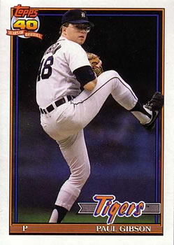 #431 Paul Gibson - Detroit Tigers - 1991 Topps Baseball