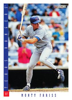 #432 Monty Fariss - Texas Rangers - 1993 Score Baseball