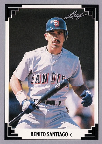 #432 Benito Santiago - San Diego Padres - 1991 Leaf Baseball