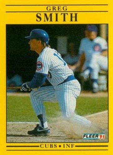 #433 Greg Smith - Chicago Cubs - 1991 Fleer Baseball
