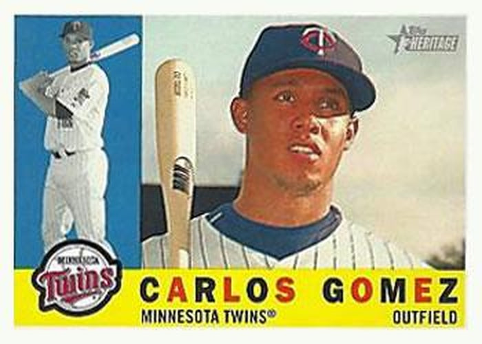 #433 Carlos Gomez - Minnesota Twins - 2009 Topps Heritage Baseball