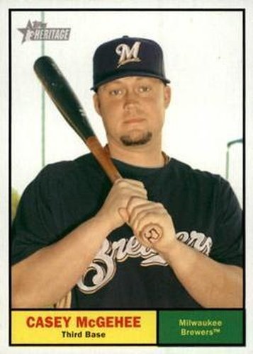 #433 Casey McGehee - Milwaukee Brewers - 2010 Topps Heritage Baseball