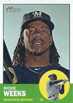 #433 Rickie Weeks - Milwaukee Brewers - 2012 Topps Heritage Baseball