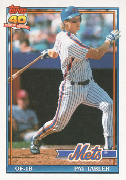 #433 Pat Tabler - New York Mets - 1991 Topps Baseball
