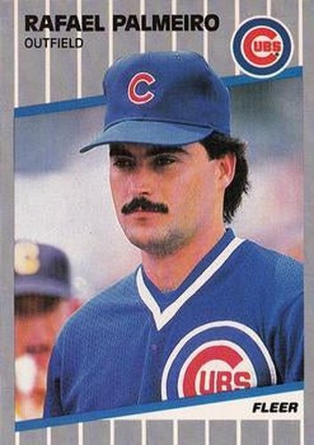 #434 Rafael Palmeiro - Chicago Cubs - 1989 Fleer Baseball
