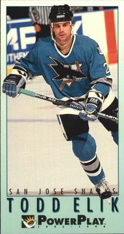 #434 Todd Elik - San Jose Sharks - 1993-94 Fleer PowerPlay Hockey