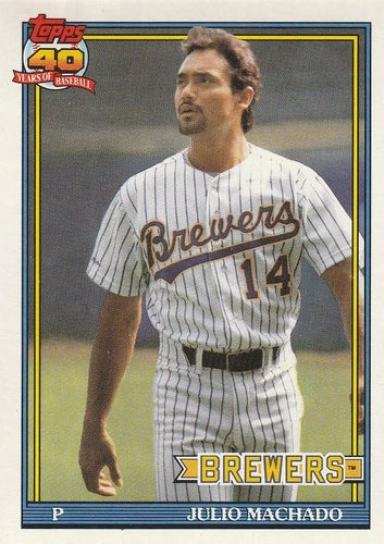 #434 Julio Machado - Milwaukee Brewers - 1991 O-Pee-Chee Baseball