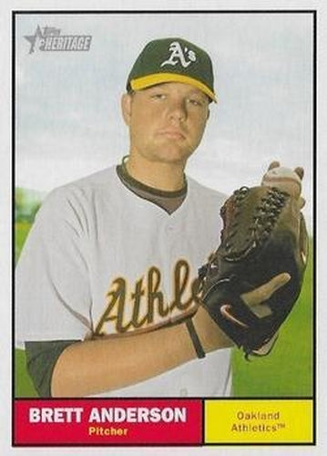 #434 Brett Anderson - Oakland Athletics - 2010 Topps Heritage Baseball