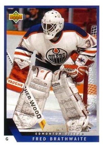 #435 Fred Brathwaite - Edmonton Oilers - 1993-94 Upper Deck Hockey
