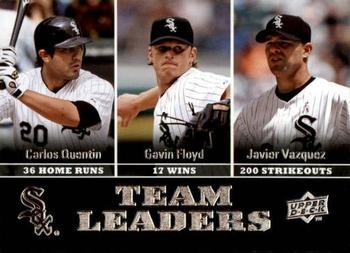 #435 Carlos Quentin / Gavin Floyd / Javier Vazquez - Chicago White Sox - 2009 Upper Deck Baseball