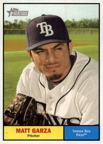 #435 Matt Garza - Tampa Bay Rays - 2010 Topps Heritage Baseball