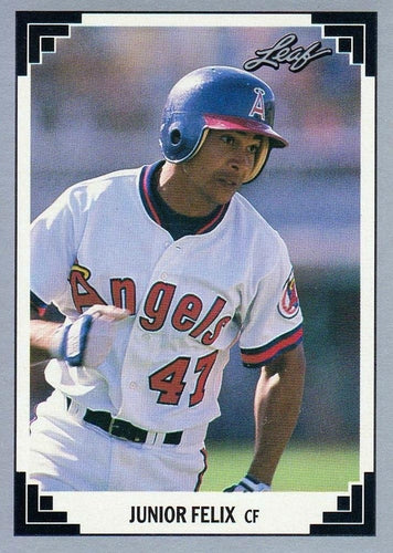 #435 Junior Felix - California Angels - 1991 Leaf Baseball
