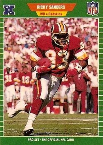 #435 Ricky Sanders - Washington Redskins - 1989 Pro Set Football