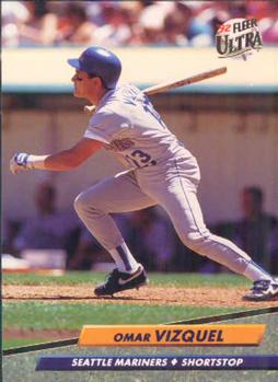 #436 Omar Vizquel - Seattle Mariners - 1992 Ultra Baseball