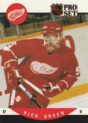 #436 Rick Green - Detroit Red Wings - 1990-91 Pro Set Hockey
