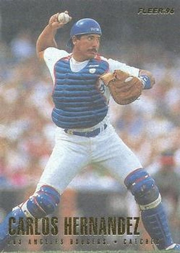 #436 Carlos Hernandez - Los Angeles Dodgers - 1996 Fleer Baseball