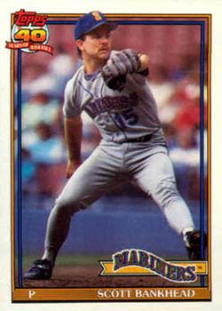 #436 Scott Bankhead - Seattle Mariners - 1991 Topps Baseball