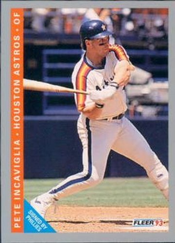 #436 Pete Incaviglia - Philadelphia Phillies - 1993 Fleer Baseball
