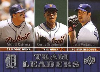 #437 Miguel Cabrera / Curtis Granderson / Justin Verlander - Detroit Tigers - 2009 Upper Deck Baseball