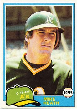 #437 Mike Heath - Oakland Athletics - 1981 Topps Baseball