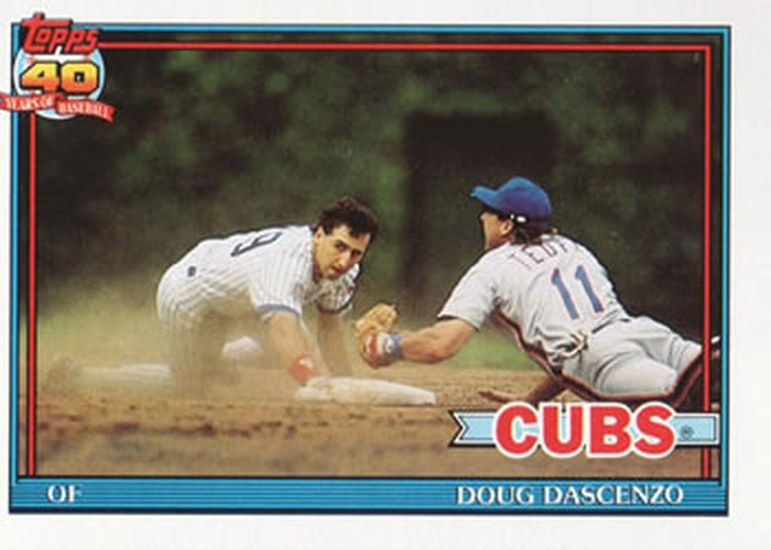 #437 Doug Dascenzo - Chicago Cubs - 1991 Topps Baseball