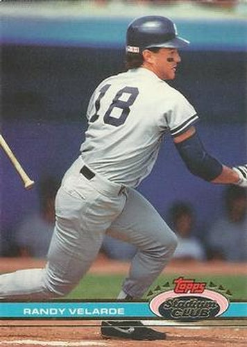 #438 Randy Velarde - New York Yankees - 1991 Stadium Club Baseball