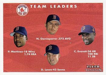 #438 Nomar Garciaparra / Carl Everett / Derek Lowe / Pedro Martinez - Boston Red Sox - 2001 Fleer Tradition Baseball