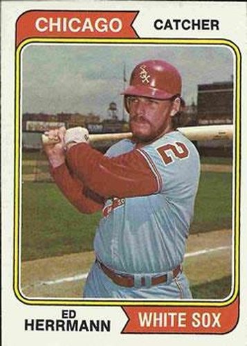 #438 Ed Herrmann - Chicago White Sox - 1974 Topps Baseball